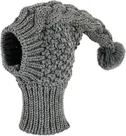 IUOUTG Christmas Dog Hat Cute Dog Cap with Pompon Crocheted Knitted Snood Greyhound Hat Red Warm Dog Winter Hat Knit Snood Headwear Party Dog Costume for Puppy Small Medium Large Dogs