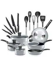 SereneLife 20pc Grey Cookware Set