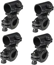 Milisten 4pcs Bicycle Flashlight Mounting Clip Secure Torch Holder for Bikes Compatible with Various Models for Night Rides and Cycling Activities