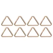 8 Pcs Triangle Spring Key Ring 1.8 Inch Metal Buckle, Gold