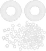LALAFINA Silicone Ring Spacers 100pcs DIY Bead Spacers Versatile for Bracelets Necklaces DIY Jewelry Projects