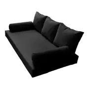 |COVER ONLY| Style3 Queen Piped Trim Daybed Mattress Bolster Pillow Covers AD109