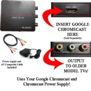 HDMI Converter for Chromecast- Convert HDMI to Red/White/Yellow Composite