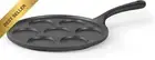 Cast Iron Pancake Pan Silver Dollar Griddle Makes 7 Mini Pancakes Easy to Clean
