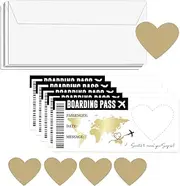 5 Pcs Boarding Pass Scratch Card,We are Going On Holiday Scratch Card,Scratch Card Reveal,Holiday Scratch Card Reveal,Destination Scratch Card,Boarding Pass Surprise Trip Ticket(Size:3.5x8inch)