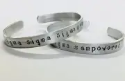Sigma Sigma Sigma, Empowered, FREE SHIPPING, Trisigma sorority motto bracelet