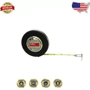 Durable 3/8" x 50' Engineer's Tape Measure with Vinyl-Coated Steel Case