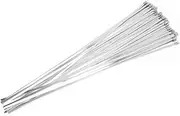 100pcs Self-Locking Zip Cable Ties 4.6 x 450mm Stainless Steel Metal Self-Locking Cable Ties Zip Wrap Strap