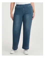 [Taking Shape] Organic Cotton Wide Leg Jeans in Mid Blue