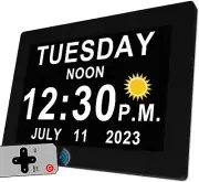 2024 New, 19 Alarms Day Date Clock Dementia Clock Digital Alarm Clock, 15 Cus...