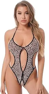 [GRRKDFQ] Women'S Bustiers & Corsets Open Crotch See-Through Catsuit Lingerie