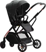 Destiny Black & Gold Aluminium Alloy 2in1 Baby Pram Baby Stroller Jogger Push chair FREE Stroller Bag
