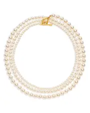 Shashi Louise Imitation Pearl Wrap Necklace in 14K Gold Plated Sterling Silver
