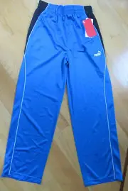 NWT PUMA BOYS BLUE NAVY ATHLETIC RUNNING TRAINING SWEAT PANTS L14/16