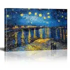 Van Gogh Canvas Wall Art Canvas Print Starry Night Van Gogh Famous Painting P...