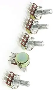 5pcs (Control electrical) 1M ohm 3 Pins Pots 6mm Split Shaft Single (69ry692qf34) Turn Potentiometers
