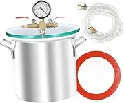 Abbraccia Vacuum Chamber Vacuum Defoaming Barrel, Degassing Resin, Silicone, Epoxies, Plaster, Clear Lid, Stainless Steel Chamber, 2 Gallon