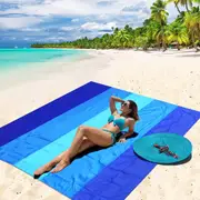 Extra Large Beach Blanket Waterproof Sandproof with 4 Stakes, Easy to Clean, Lightweight ,Fast