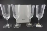 Wedgwood Set of 4 Vera Wang Infinity Crystal Wine Beverage Water Goblet Glasses