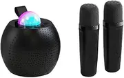 xioaue Wireless Microphone Bluetooth Speaker Outdoor Portable Color Ambient Light Home Karaoke Music Center Sound System