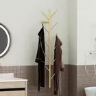 Wall Mount Gold Coat Rack, 39 Inch Metal Coat Hanger Rack with 11 Hooks