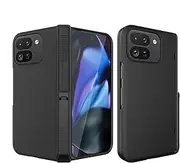 [Guluto] for Google Pixel 9 Pro Fold Case with Side Foldable Kickstand,Drop Resistant Shock-Absorbing Full Body Protection Case （Black）