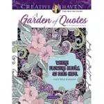 CREATIVE HAVEN A GARDEN OF QUOTES COLORING BOOK