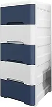 Children's Wardrobe Storage Cabinet Locker with Large Capacity Drawer Multilayer Plastic Storage Bins 20cm Width Ideal for Living Room Bedroom Children's Room Blue 7 Layers