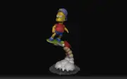 UNPAINTED The Simpsons Bart Simpson 3D Printed Model Kit 8" Tall