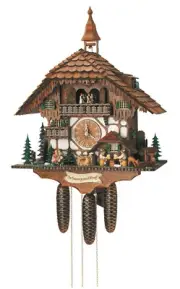 cuckoo clock black forest 8 day original germany beer drinker kissing couple