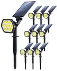 Solar Lights Outdoor,10 LED Landscape Spotlights Powered Wall Lights 2-in-1 W...