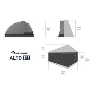 現貨到~Sea to Summit Alto TR2/TR1 Tent 雙門登山帳蓬 羽量星空帳 半自立帳 野營 輕量