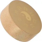 Chinese Aesthetic Brass Paperweight Solid Construction Calligraphy Stationery Office Decor