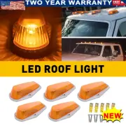 5pcs Cab Roof Light Marker Amber For Covers Ford Bulbs F 73-97 Super Duty Bright