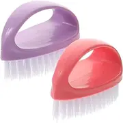 Gogogmee Nail Cleaning Brush Set 2pcs Fingernail Scrubbers Grip Nail Brush for Cleaning Under Nails Nail Duster Brush for Manicure Small Nail Brush for Clean up