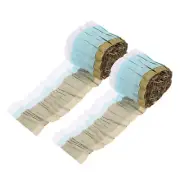 2Pcs Crepe Paper Streamers, 9.84ft Decoration Paper Gold, White, Light Blue