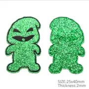 5 pc. GLITTER Planar Resin Flatback 1229292 Jack Nightmare Before Oogie Boogie