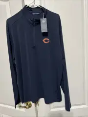 Chicago Bears XL Cutter & Buck Traverse Stretch Eco Quarter Zip Mens Pullover