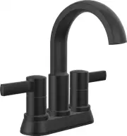 Delta 25855LF Albion 1.2 GPM Centerset Bathroom Faucet - Black