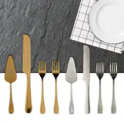Cake Cutting Set Stainless Steel Cake Spatula Fork Knife Elegant Cake xiVei