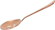 BIUDECO Restaurant Hotel Serving Spoon 1pc Stainless Steel Colander Kitchen Supply Dishwasher Safe Food Spoon