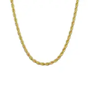 Men Luxury Gold Plated Rope Chain Necklace Fashion Jewelry for Daily Wear