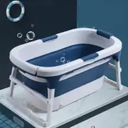 111*63*55cm Large Deep Folding Bath tub Adults Bath Tub Children Bath Tub With Lid Blue