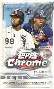 2021 Topps Chrome Baseball Hobby Box } 2 Autos per Box