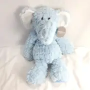 Demdaco Mellow Fellows Elwin Elephant Soft Blue 13" Plush Stuffed Animal
