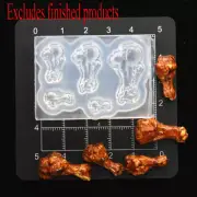 1:12 Scale Dollhouse Miniatures Accessorie Chicken Wings Silicone Mold Handmade