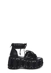 [Club Exx] Rude Awakening Platform Sandals - Black