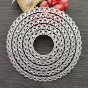 Lace Round Circle Cutting Dies5 Pcs Round Frame Die Cuts Circle Stencils Die ...