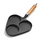 3 Mold Cast Iron Breakfast Fried Egg Pancake Omelette Fry Pan