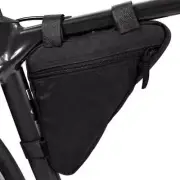 Large Capacity Bicycle Saddle Bag Outdoor Riding Triangle Toolkit (All Black)